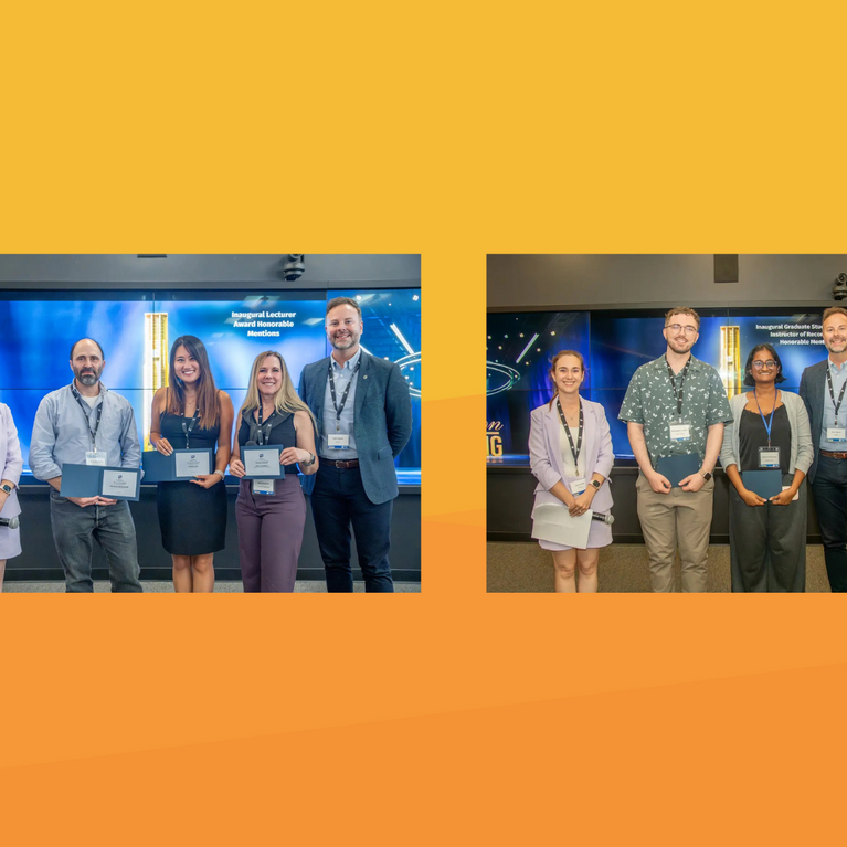 Kelly Downey receiving the award (second-from-right / fourth-from-left), Harini Venkatesan receiving the award (second-from-right / third-from-left):